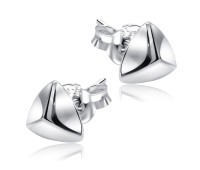 Triangle Shaped Silver Ear Stud STS-5503